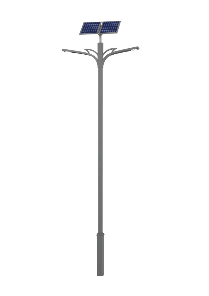 Solar street lighting project site image for public road applications