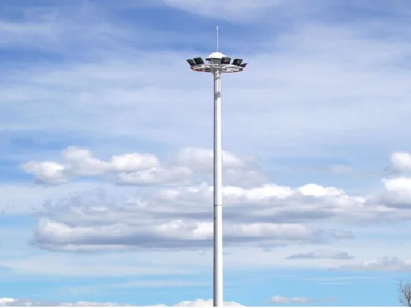 High mast lighting project reference in Cambodia for yard and large area lighting review