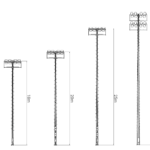 High mast lighting pole range diagram for project selection