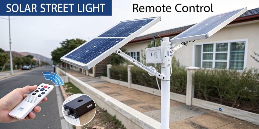 Solar street light installation