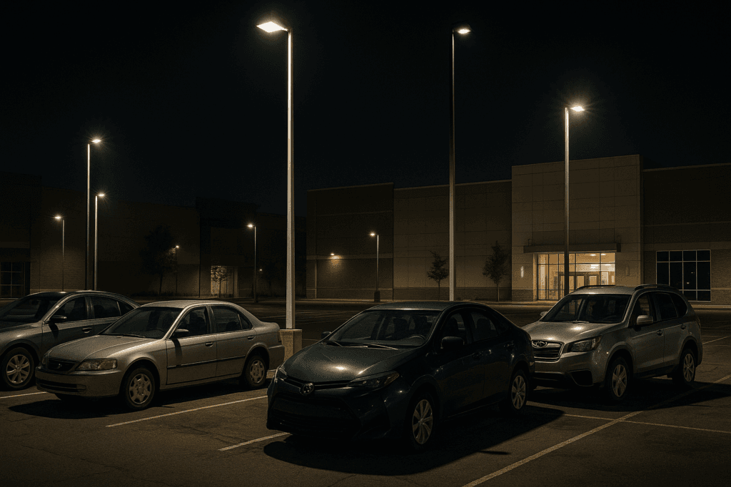 solar parking lot components