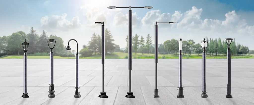 best solar light pole material for different locations