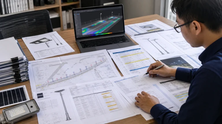 BOQ IES and DIALux review for Mauritania solar street light tender documents
