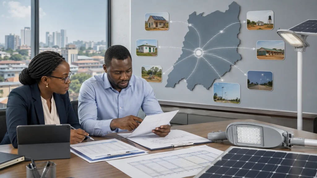 Kampala solar companies and nationwide Uganda project support for home solar SME EPC and municipal lighting projects