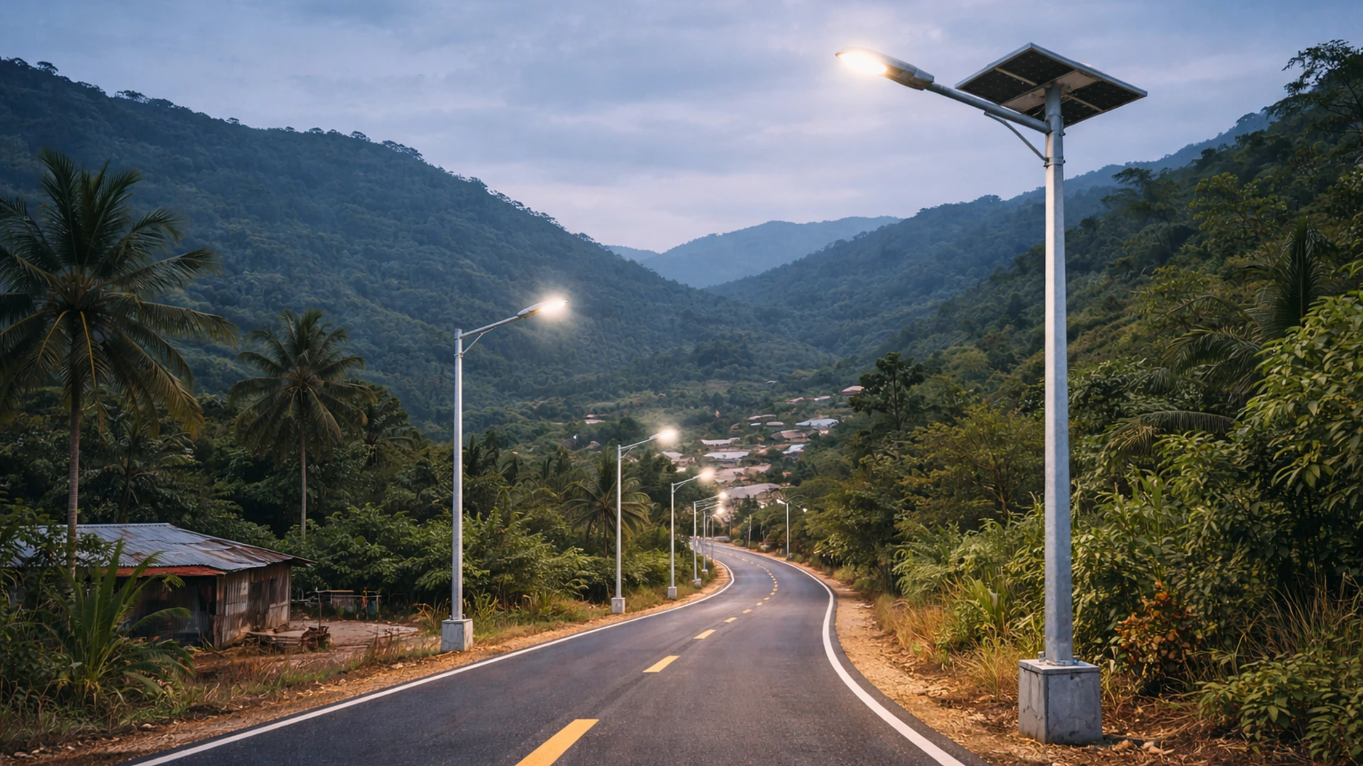 Solar street lighting road reference for project review