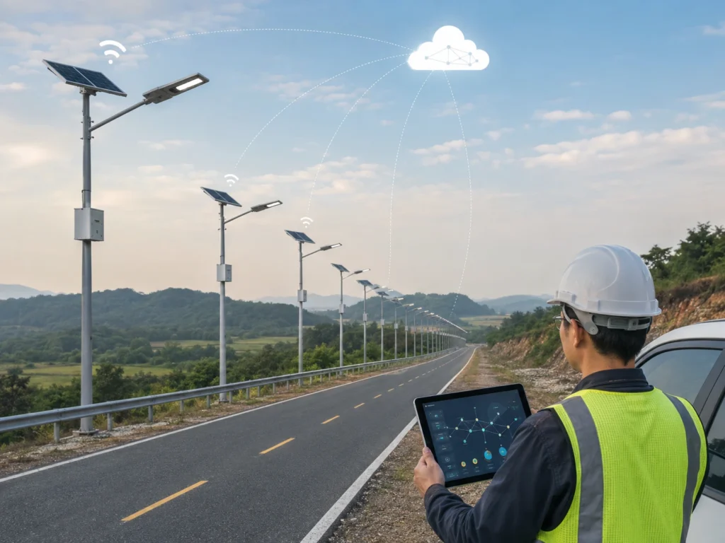 4G 5G smart street lights connecting directly to cloud platform through cellular network