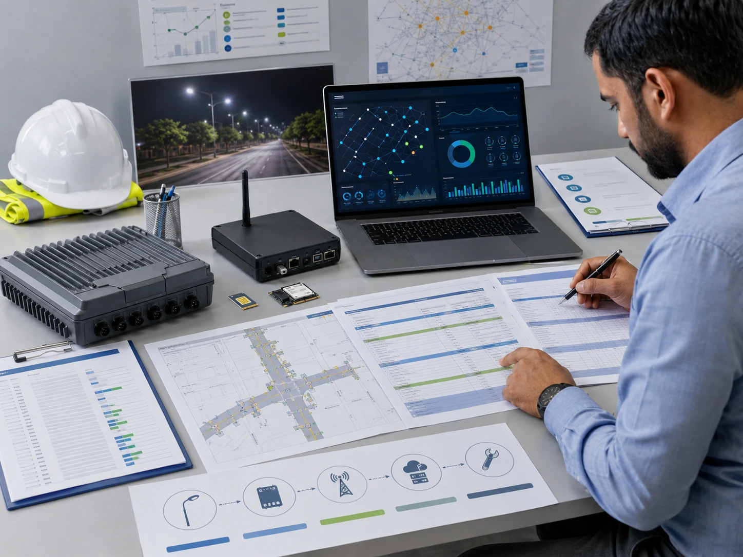 smart lighting control platform for road lighting maintenance and dimming schedule