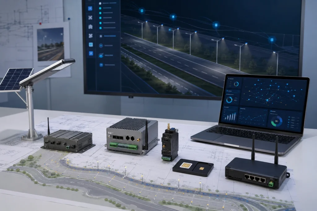 smart street light control communication options