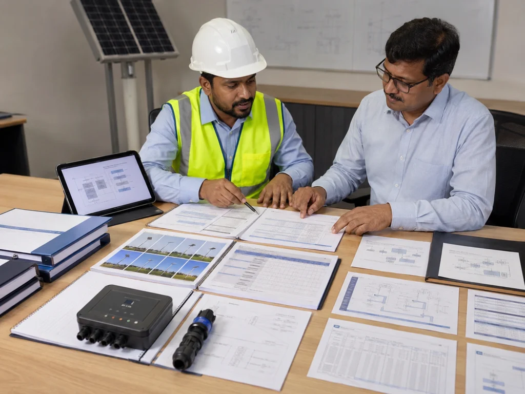 Solar street light O&M handover document pack