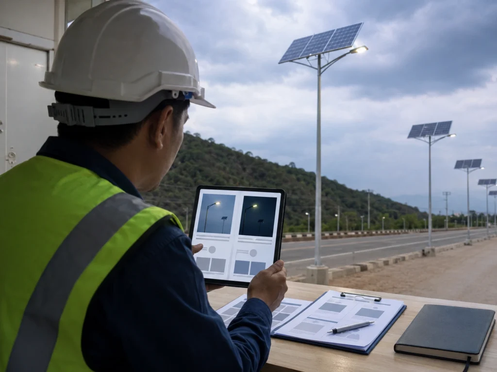 Solar street light product failure versus weather-related autonomy problem review