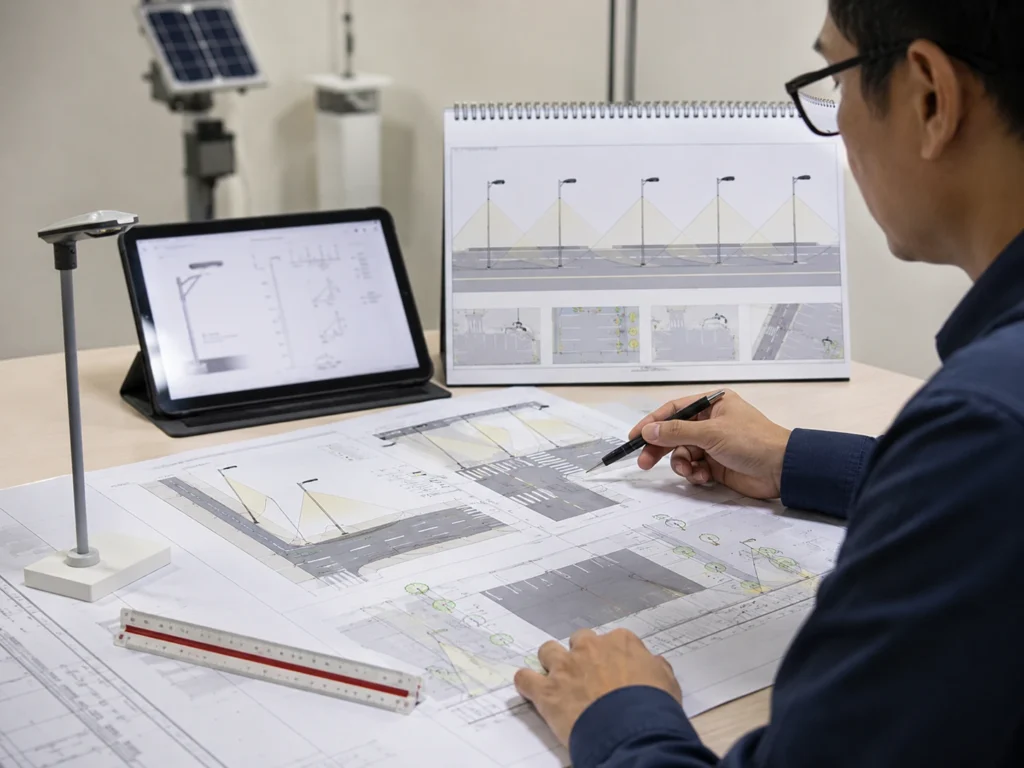 Solar street light sensor detection range and road type review