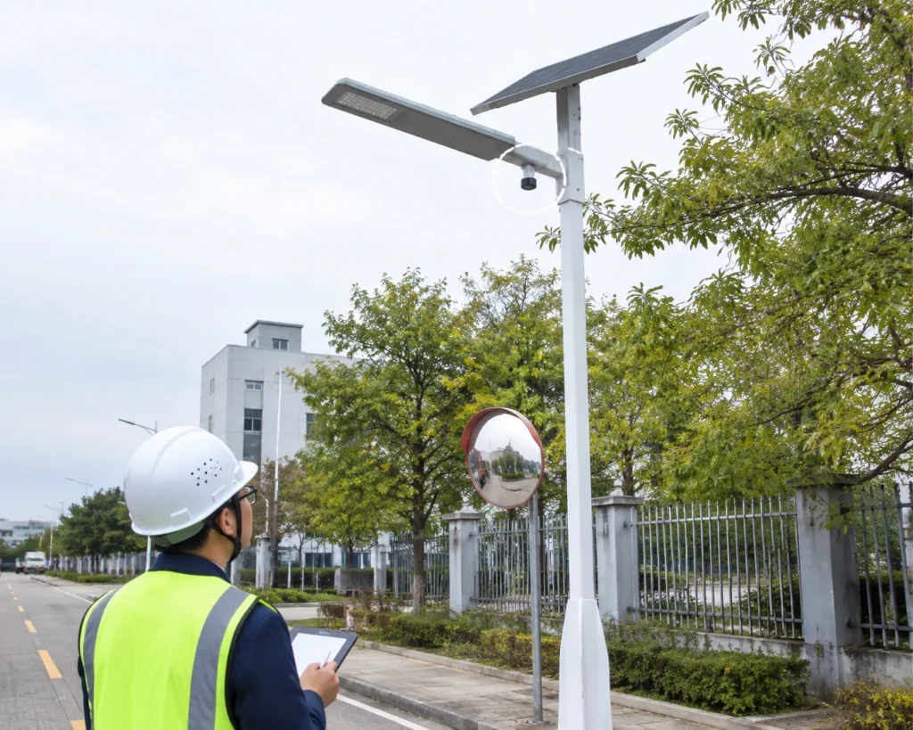 Solar street light sensor false triggering risk review