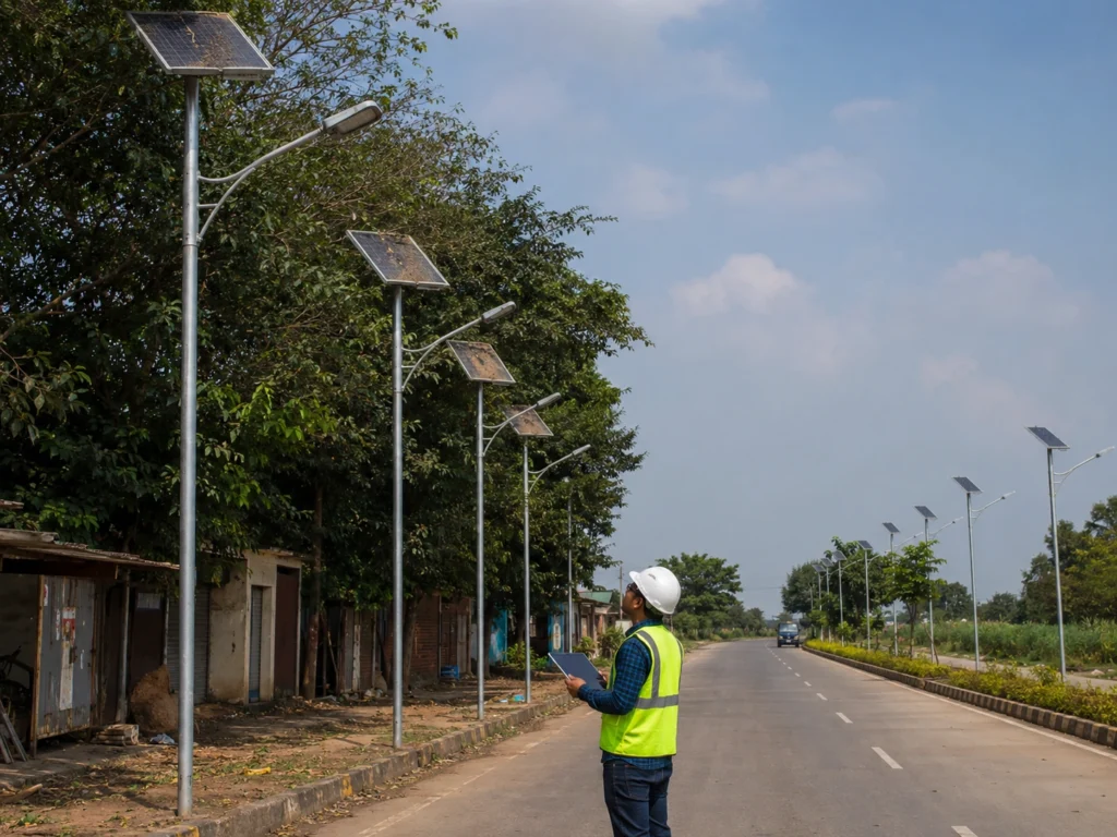 Solar street light shading and panel soiling group failure review