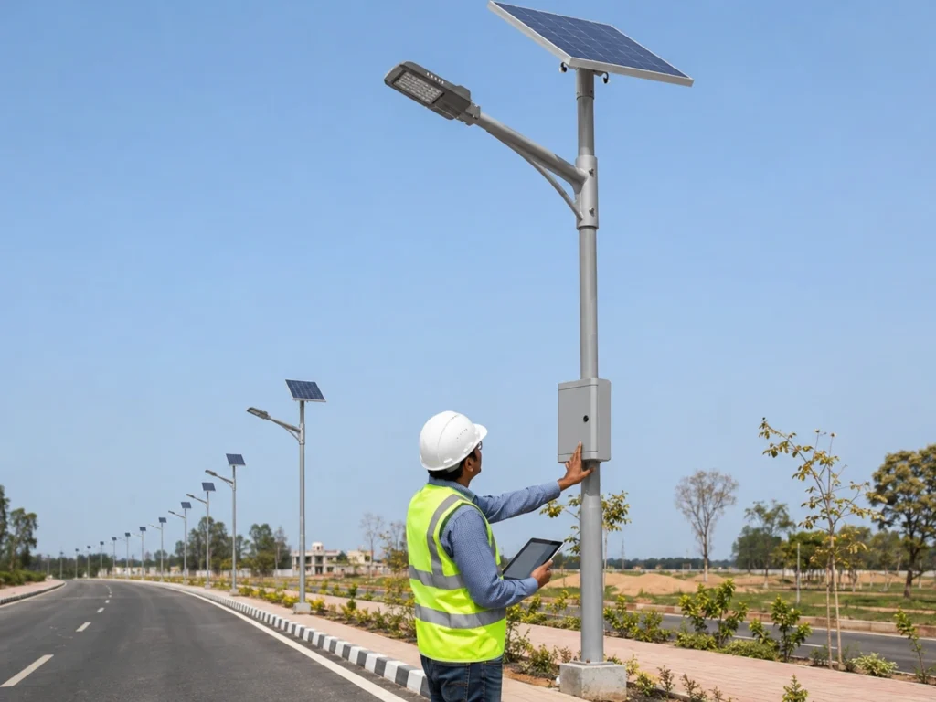 Solar street light site installation inspection checklist