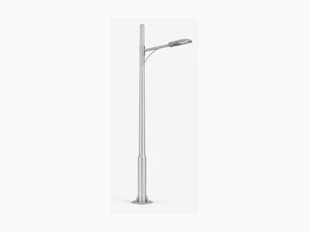 Anodized aluminum lighting pole for coastal and humid outdoor lighting applications