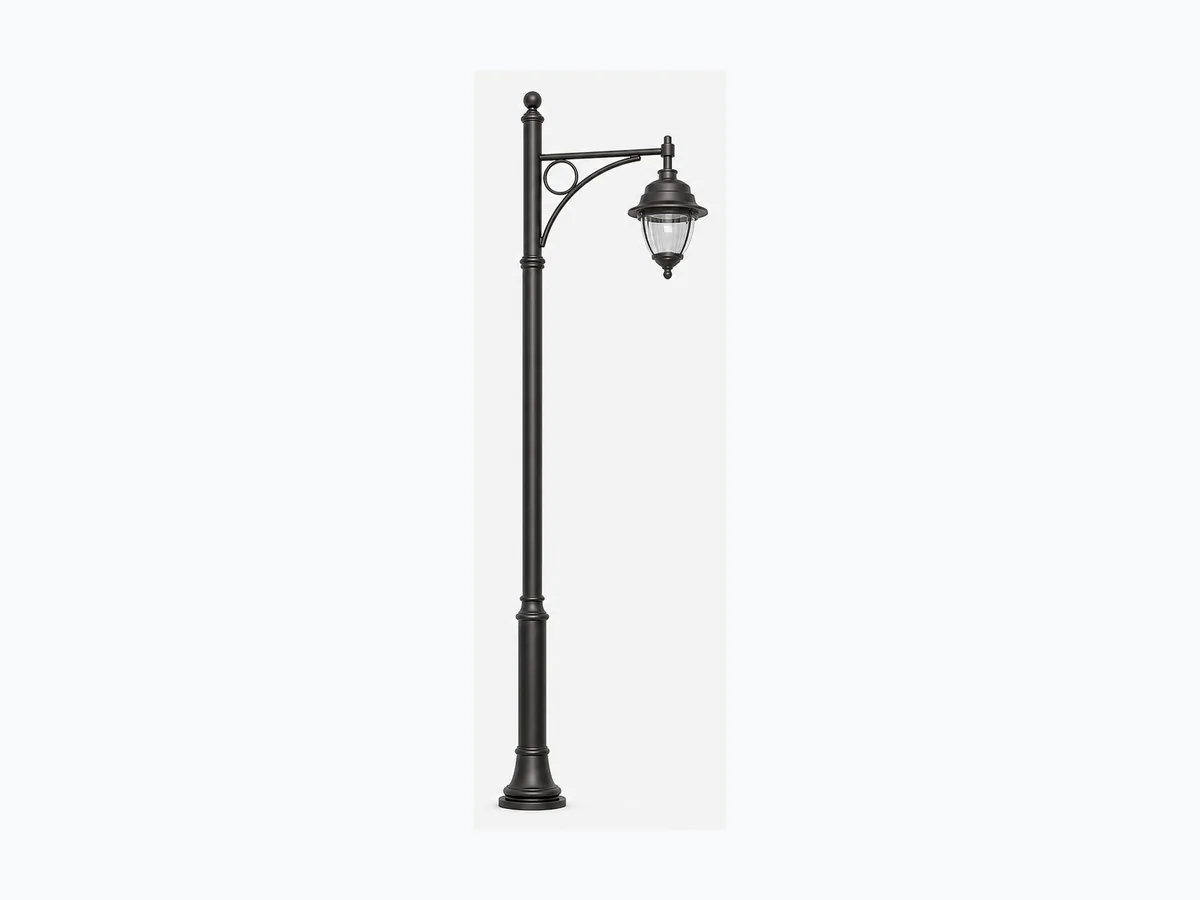 Decorative lighting pole for parks pathways plazas and urban streetscape projects