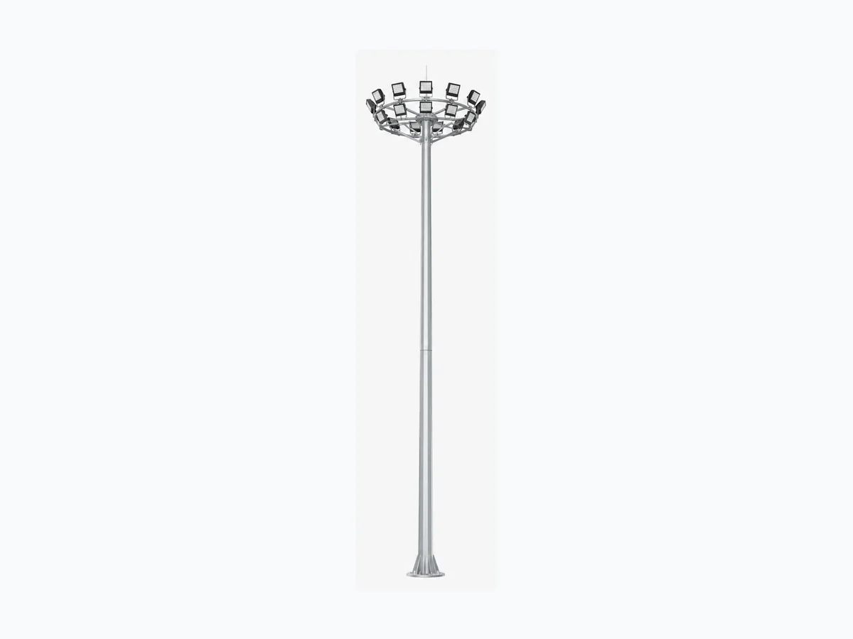High mast pole reference for large-area outdoor lighting projects