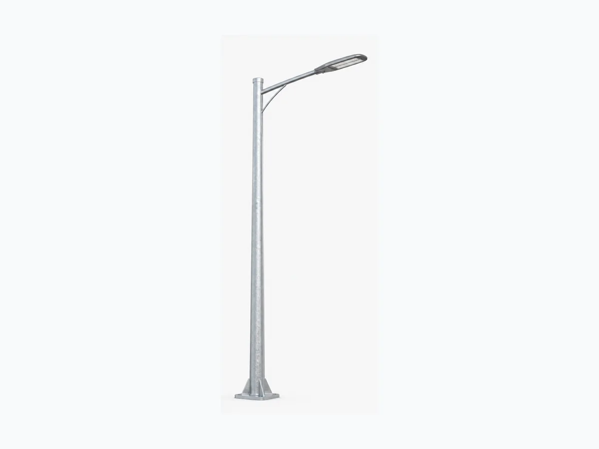 Hot-dip galvanized steel lighting pole for municipal road lighting projects
