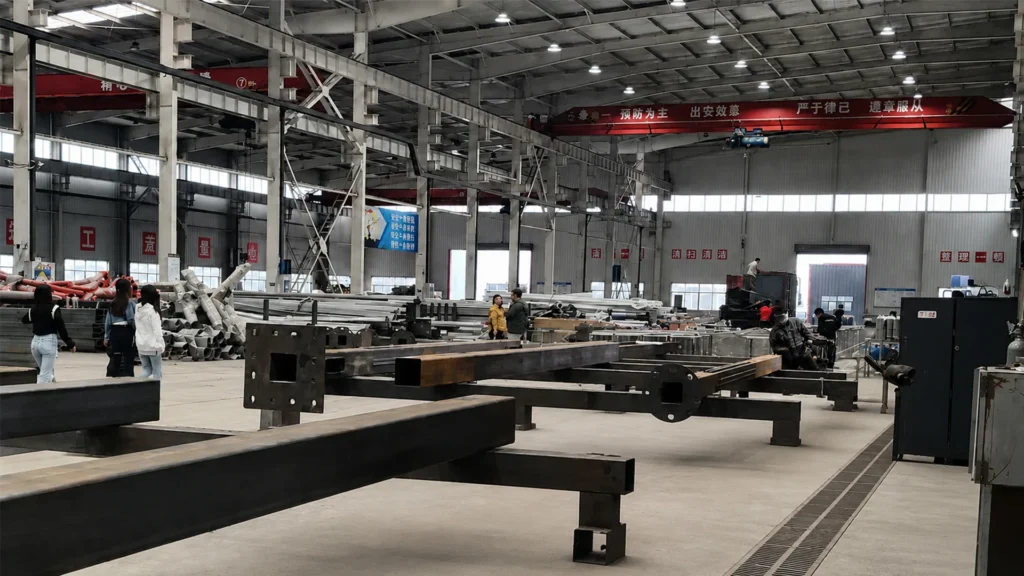 Lighting pole workshop fabrication reference for high mast manufacturing review