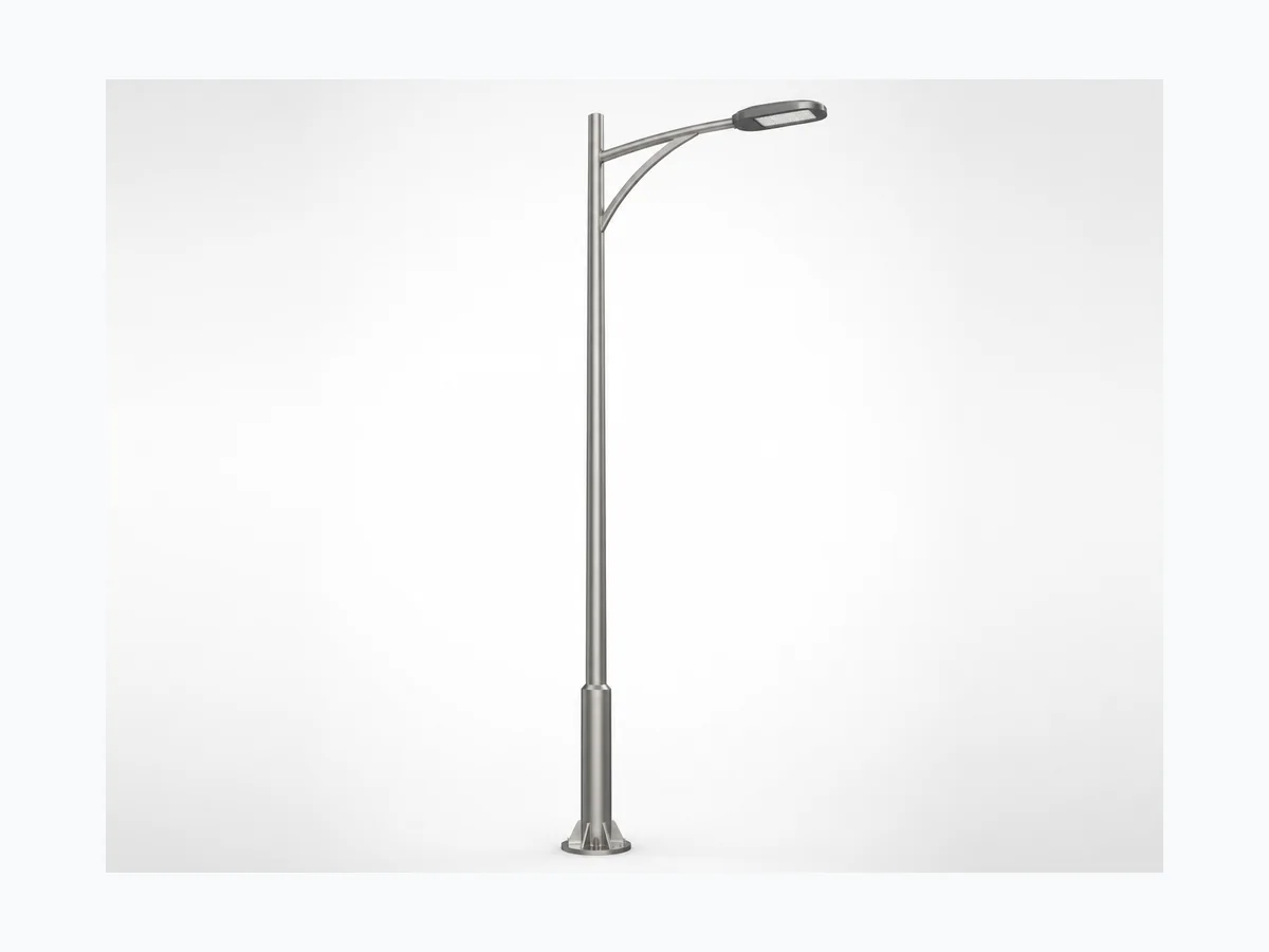 Stainless steel lighting pole for urban landscape and decorative outdoor lighting projects