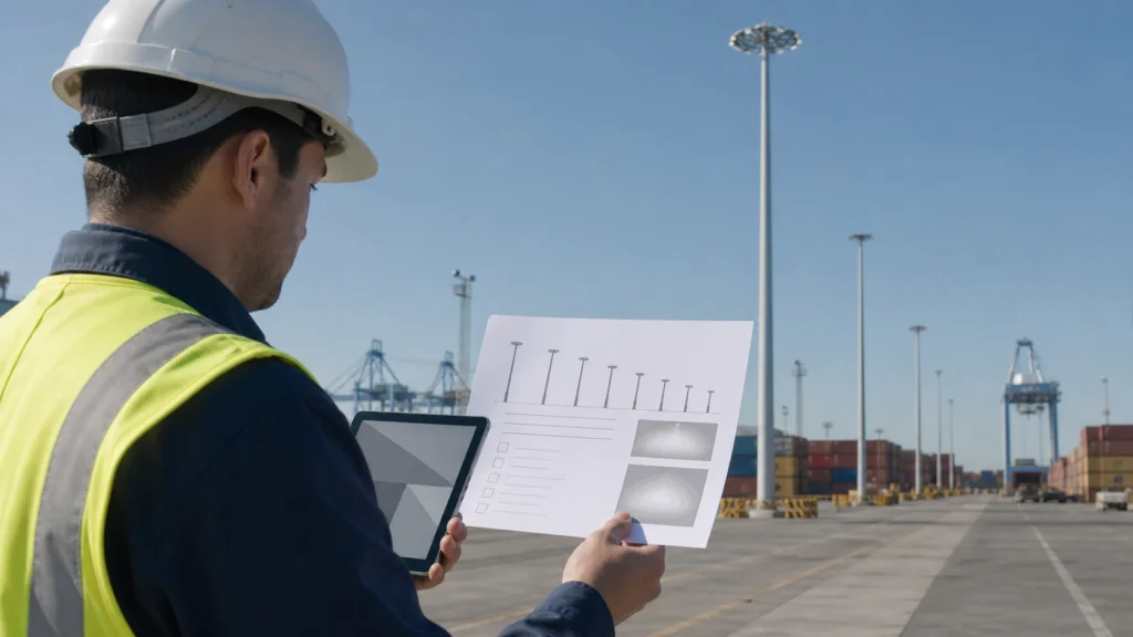 High mast LED retrofit engineering review for metal halide and HPS replacement