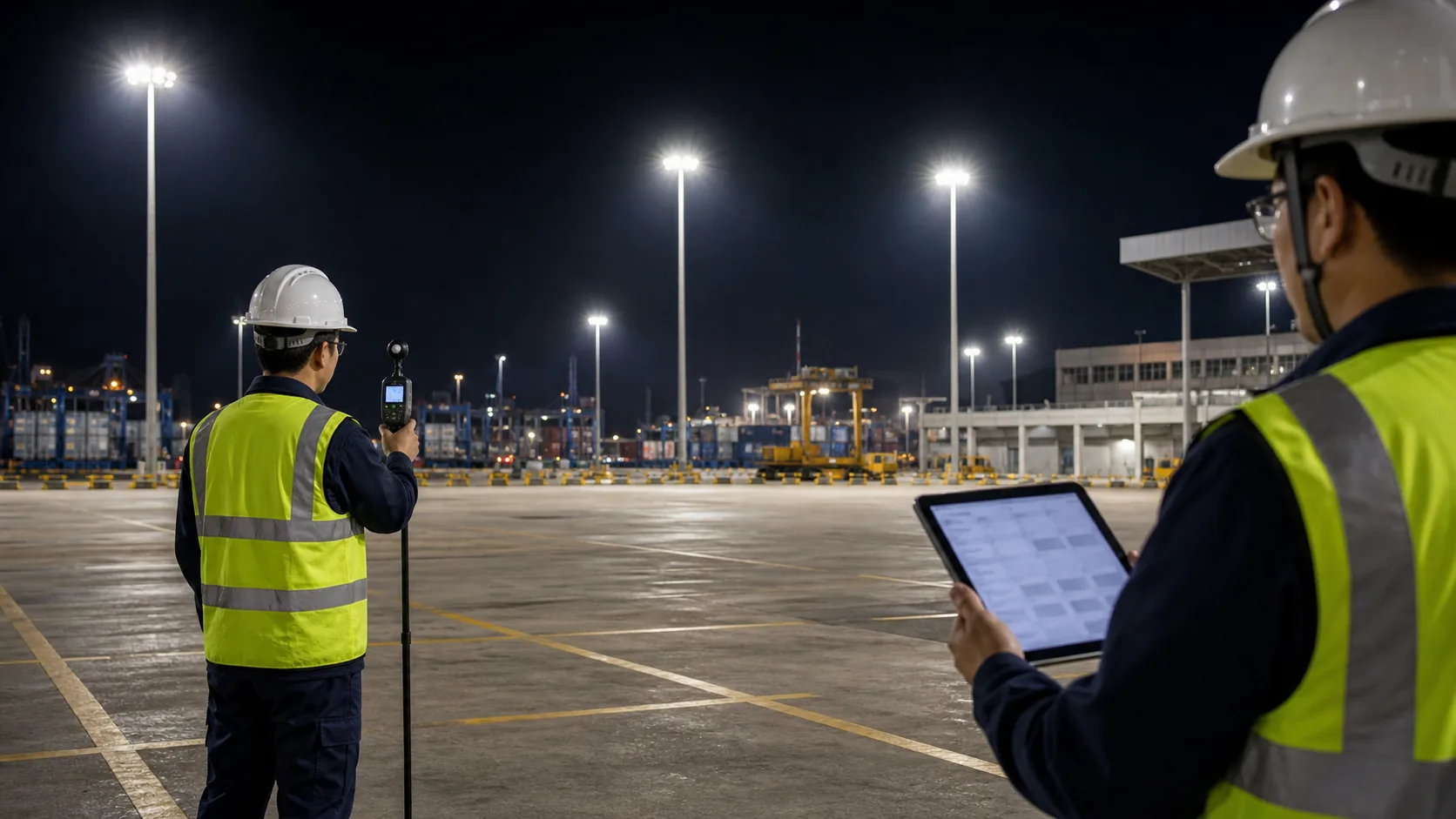 High mast night performance recheck for maintenance lighting level review