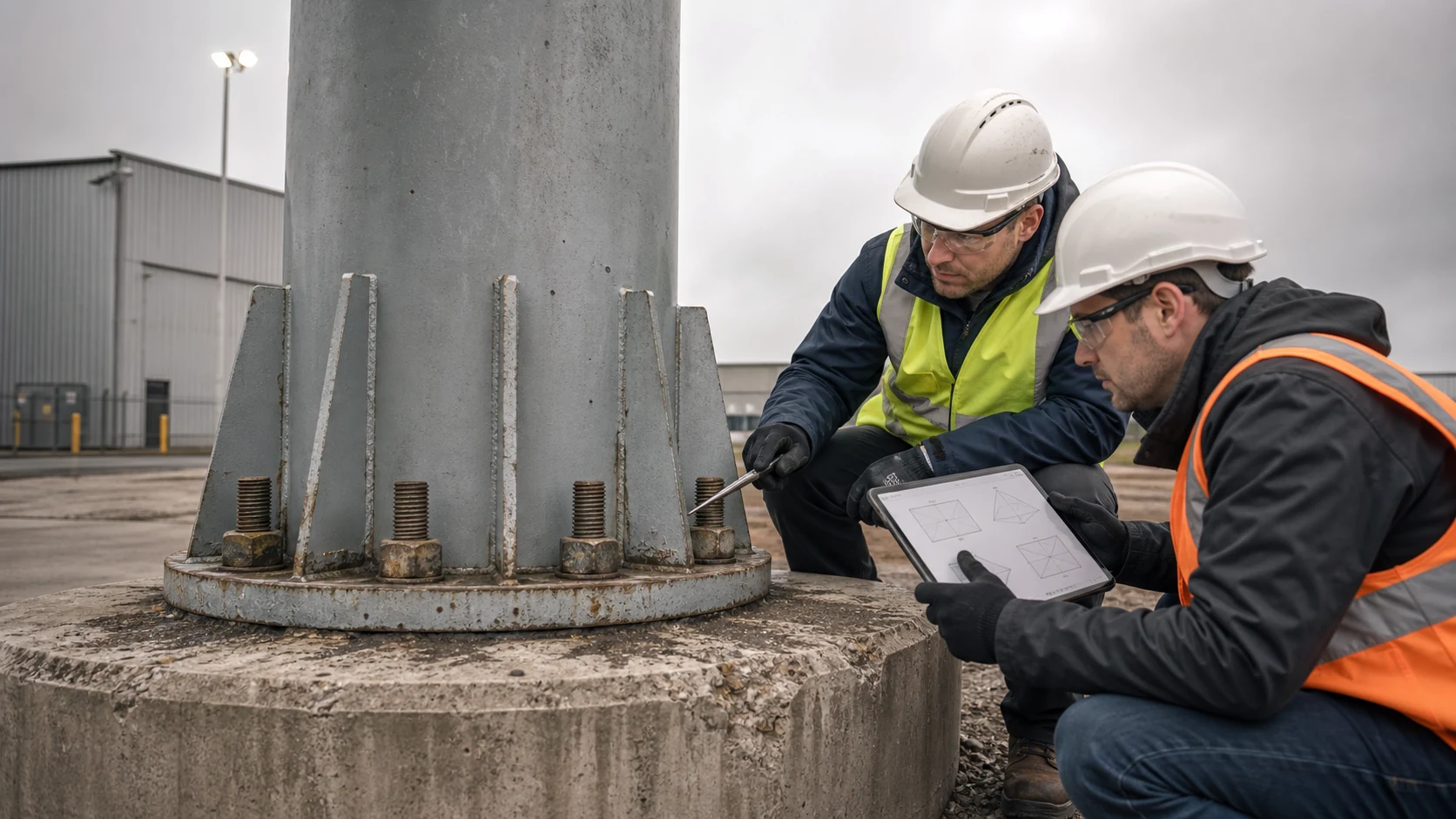 Existing high mast foundation reuse review for LED retrofit projects