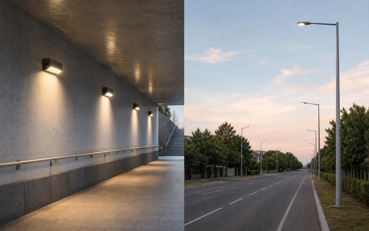 High-risk accessible lighting compared with high-mounted low-access municipal road lighting