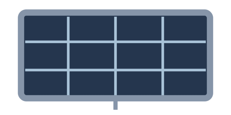 Schematic illustration of a separate solar photovoltaic module for the Sunlurio SL-PRO-RY series, not to scale