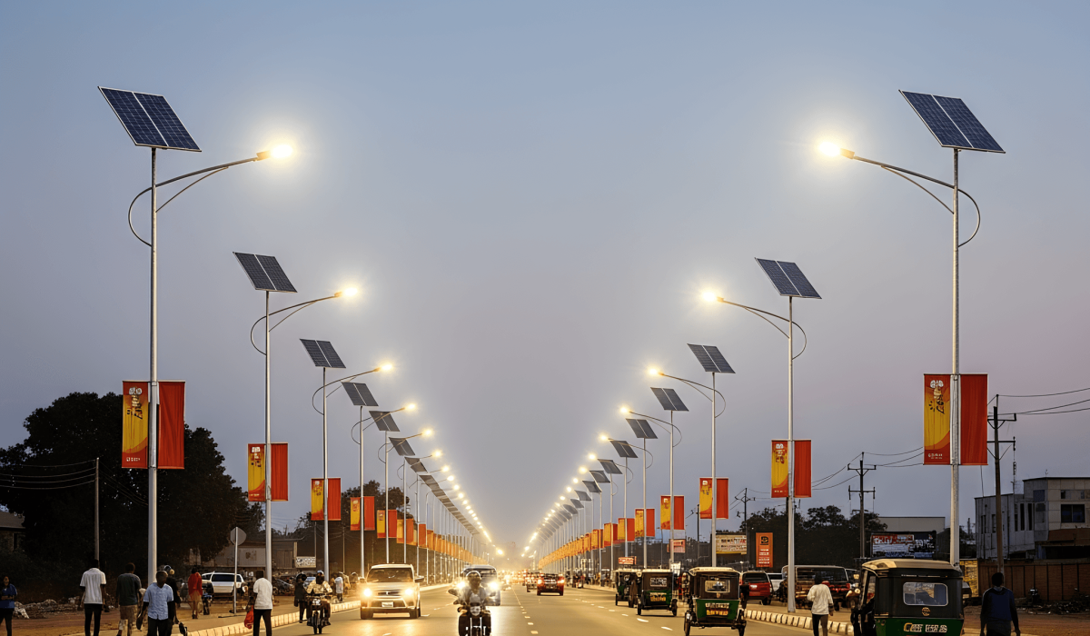 solar street lights, energy-efficient outdoor lighting, solar LED ...