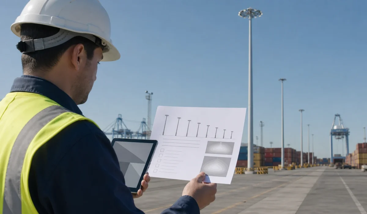 High mast LED retrofit engineering review for metal halide and HPS replacement