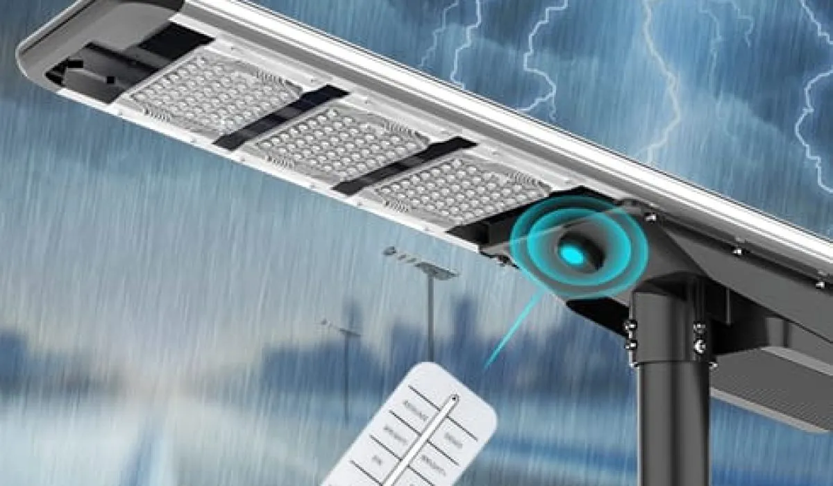 Solar street light remote control for mode setting and field testing