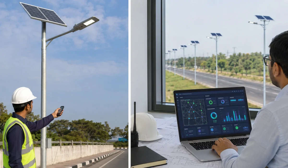 Remote control vs smart control for solar street lights project review