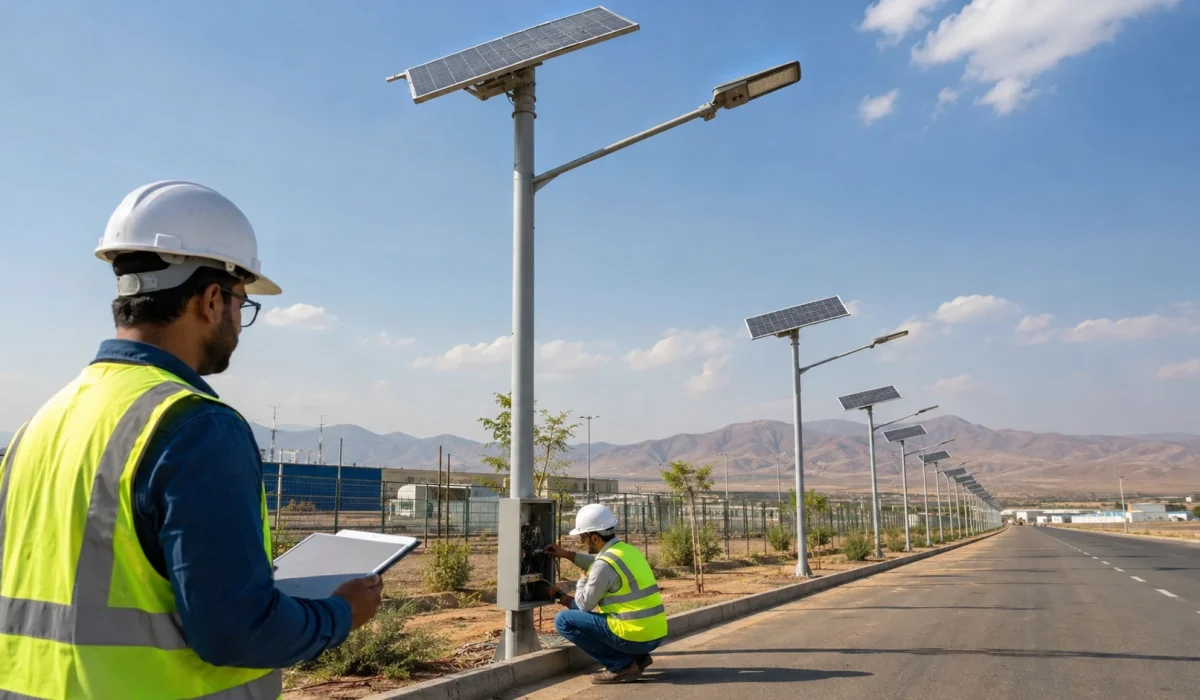 Solar street light commissioning checklist for EPC team before project handover