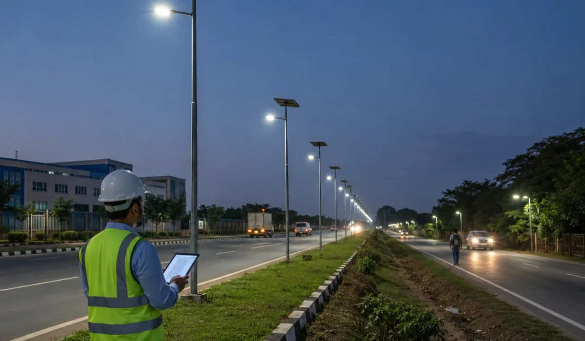 Motion sensor vs timer mode review for solar street light road projects